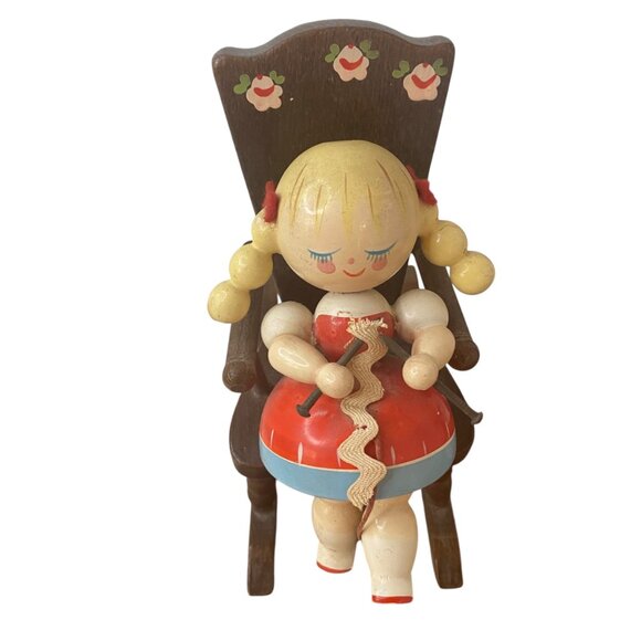 Vintage Nursery Plastics Wooden Figurine Table Lamp Kids Cat Musical Animated - Picture 4 of 11